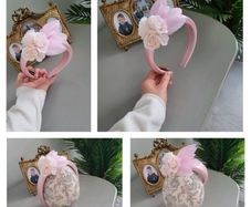Brand new soft pink crown headpiece fasciantor headband