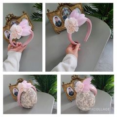 Brand new soft pink crown headpiece fasciantor headband