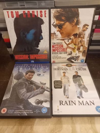 Tom Cruise Dvd Collection Bundle Cocktail Rain Man Top Gun Jerry Maguire Etc