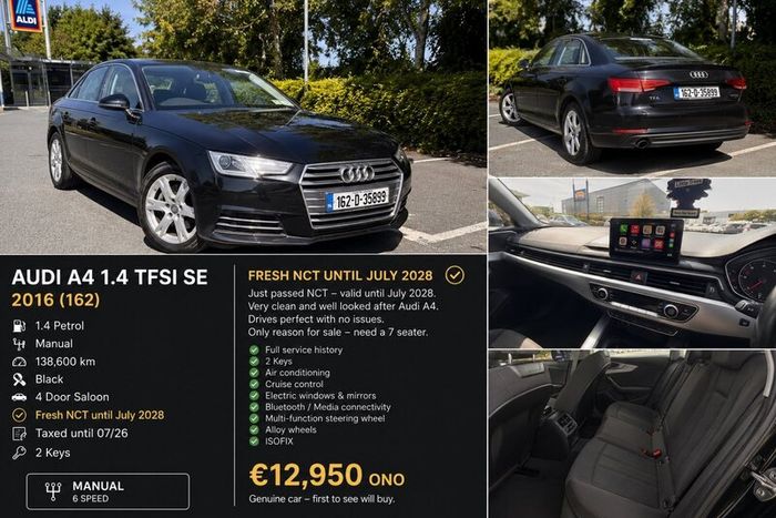Audi A4 1.4 Tsfi Nct July 2028