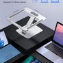 Laptop Stand Adjustable Height, Ergonomic Air-Ventilated Laptop Riser Holder for Desk, Aluminum Foldable Laptop Cooling Pads Computer Stand Compatible with MacBook Image 6