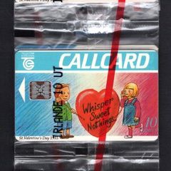 1993 Ireland 10 unit St Valentine's Day 1993 (Schlumberger ) Call Card Mint in Packaging Strip of 7. Telecom Eireann Card Number 1041