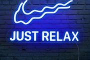 Just Relax Neon Sign,Neon Light Sign Powered by USB with Switch, Blue Led Light Sign for Bedroom,Wall Decor,Game Room,Party, Bar Decor-16.1 Inch 8.2 Inch MULTIPLE COLOURS AVAILABLE (FREE POSTAGE)