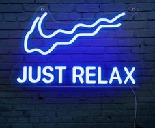 Just Relax Neon Sign,Neon Light Sign Powered by USB with Switch, Blue Led Light Sign for Bedroom,Wall Decor,Game Room,Party, Bar Decor-16.1 Inch 8.2 Inch MULTIPLE COLOURS AVAILABLE (FREE POSTAGE)