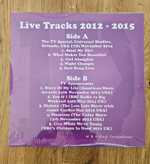One Direction "Live Tracks 2012 - 2015" Sealed Vinyl Album