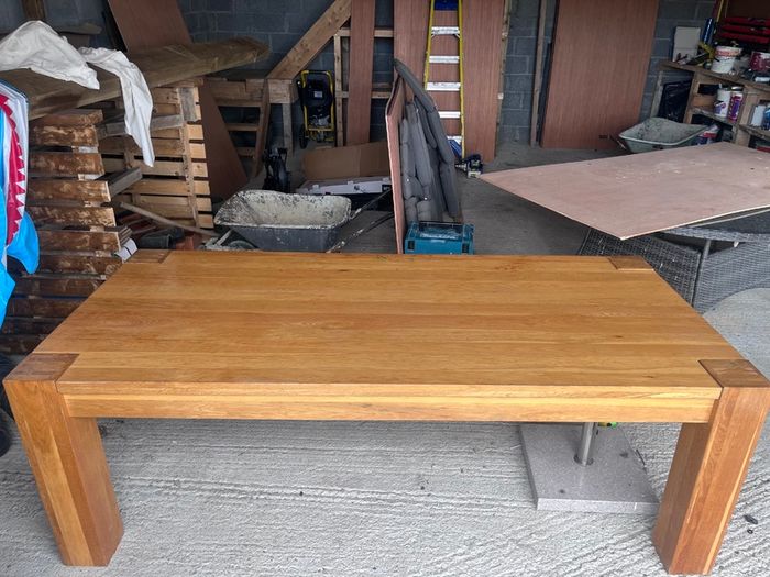 Large solid oak dining table