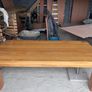 Large solid oak dining table Image 8