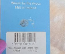 Newbridge Blue Ombre Merino Yarn Cape made in Avoca Mill