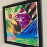 Original Art Swim Painting Woman Swimmer Sea Swim gift Image 4