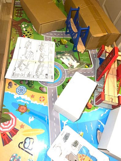Squirrel Play Wooden Train Set Table