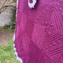 large vintage knitted blanket Image 4