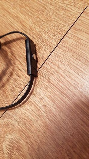 Ultra Max tangle free flat cable earphones with microphone - Black