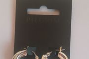 Pilgrim Silver Tone Chunky Twisted Hoop Earrings Statement New RRP 29.95 CAN POST