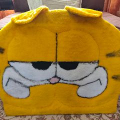Free Garfield single bed headboard.  Missing wooden pieces to attach to the bed.