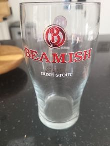 24 x retro beamish pint glasses  new in box