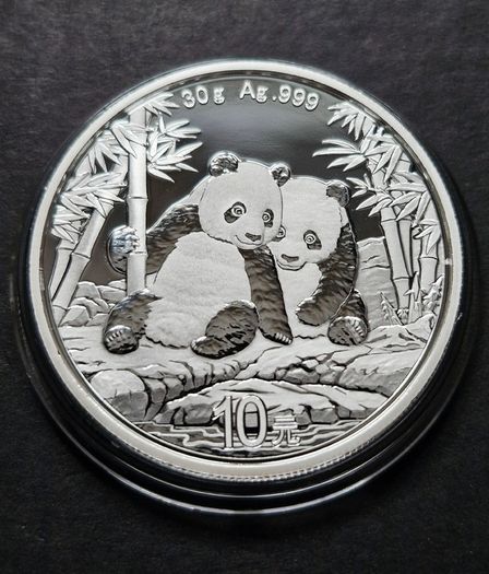 2026 Panda China 10 Yuan 30 gram .999 Silver Coin