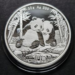 2026 Panda China 10 Yuan 30 gram .999 Silver Coin
