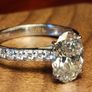 14ct White Gold 2.24 carat Lab Diamond Solitaire Ring With Diamond Svcents Image 4