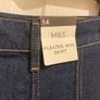 New denim pleated mini skirt MARKS AND SPENSERS Image 3