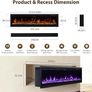 3 IN 1 Electric Fire 152cm/60" Wall Mounted/Recessed/Freestanding Electric Fireplace with Remote & Touch Screen Control 12 LED Color Flame Effect, 2 Heat Power 900W&1800W Image 2