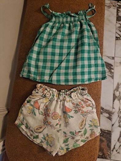 Zara Girls shorts top 2-3 outfit