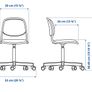 IKEA ORFJALL Kids Desk Chair White Pink Image 2