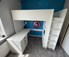 ikea smastad loft bed with desk and 3 drawers