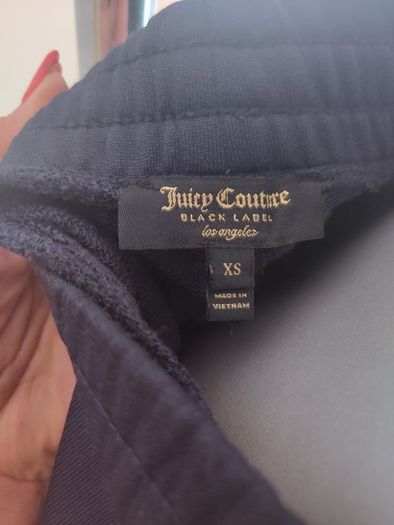BNWT Juicy couture black label Regal side snap tricot logo navy midi skirt size XS UK8/10 EU36/38 Postage included