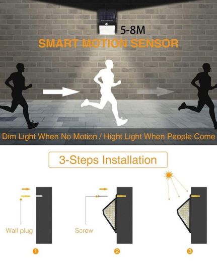 140LED Solar Security Lights Outdoor, Litogo Solar Motion Sensor Lights 270 Degree Wide Angle Waterproof Solar Powered Durable Wall Lights Outside 3 Modes for Garden Fence Door Yard Garage Pathway Pack Of 4(FREE POSTAGE)
