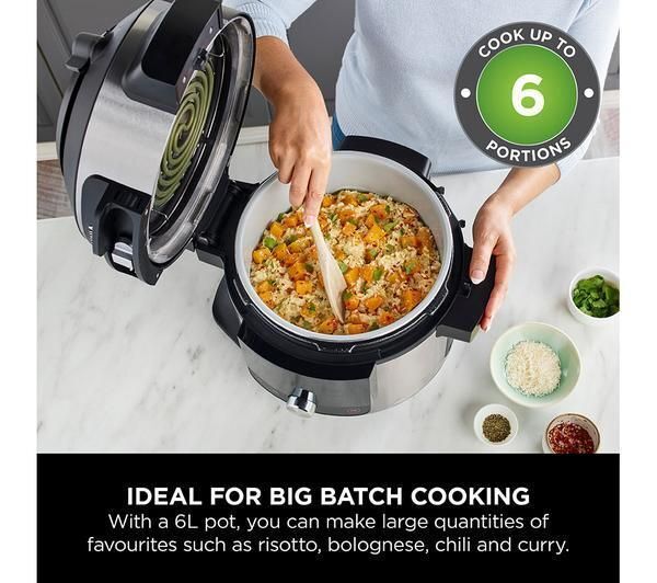 NINJA Foodi 11 in 1 SmartLid OL550UK Multicooker Pot Pressure Combi Slow cooker Steam Bake Air Fryer