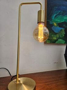 Modern Gold lamp and bulb