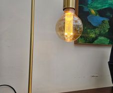 Modern Gold lamp and bulb