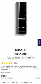 CHANEL ANTAEUS 100ml parfum for him