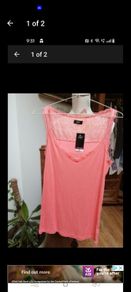 Ladies Peach F&F top new with tags