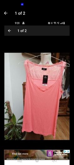 Ladies Peach F&F top new with tags