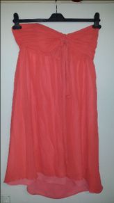 Beautiful  M&S silky midi peach dress size UK16 EUR44 Price includes postage