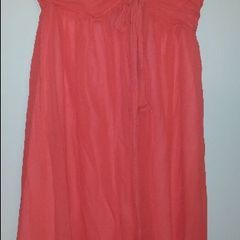 Beautiful  M&S silky midi peach dress size UK16 EUR44 Price includes postage