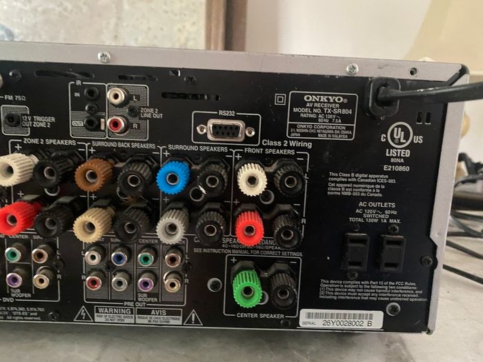 Onkyo Av Receiver TX-SR804