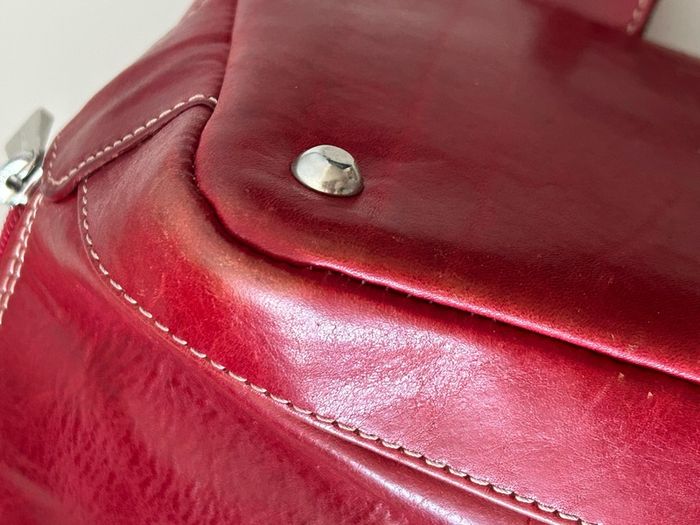 Red Leather Italian Made Handbag