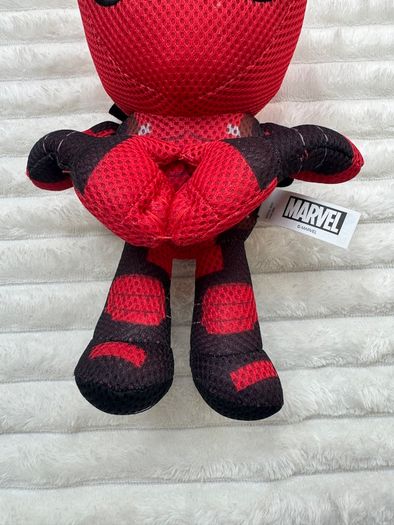 Official Marvel Comics Deadpool Heart Sign 12" Large Plush Soft Used Please see pictures