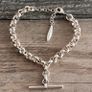Silver Plated T-bar Bracelet Image 4