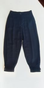 Zara barrel trousers with cuffed hem size XS black
