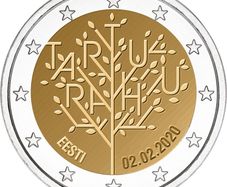 Estonia 2 Euro Commemorative Coin 2020 - Centenary of the Tartu Peace Treaty. Uncirculated.