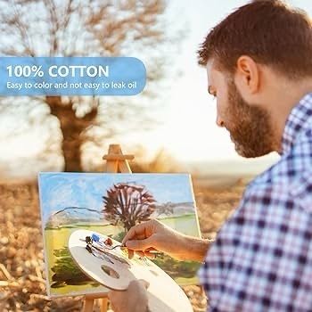 Painting 20X25cm, 10 Packs Gesso Primed Painting Canvas 100% Cotton Acid-Free Blank Canvases for Art, Acrylic Paint, Oil Paint, Watercolor Paint