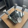Adjustable 4 Way Ceiling Spotlight Fitting Chrome LED GU10 Image 2