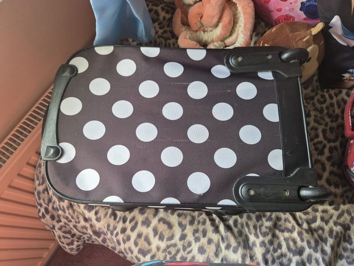polka dot suitcase