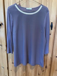 Gallery grey & gold top