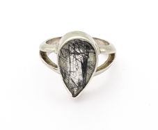 Vintage 925 Sterling Silver & Rutilated Quartz Ring