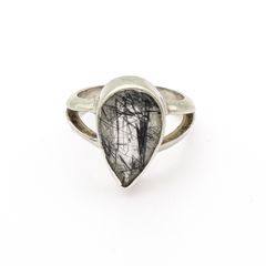 Vintage 925 Sterling Silver & Rutilated Quartz Ring