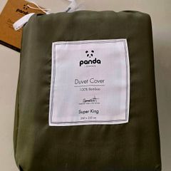 New Forest Green, Super King Duvet Cover - Panda London, Signature+ Bamboo Lyocell, Duvet Cover